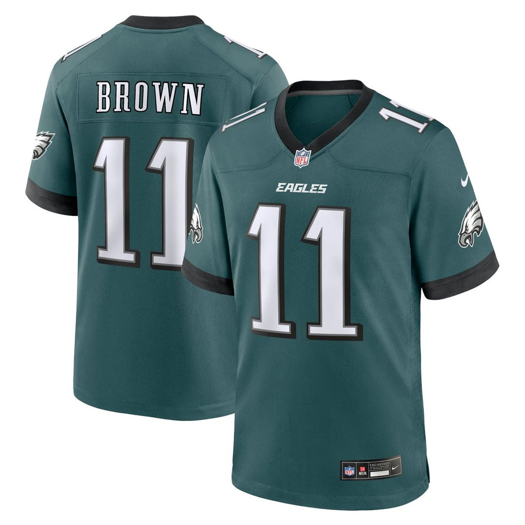 Philadelphia Eagles A.J. Brown Midnight Green Team Game Jersey
