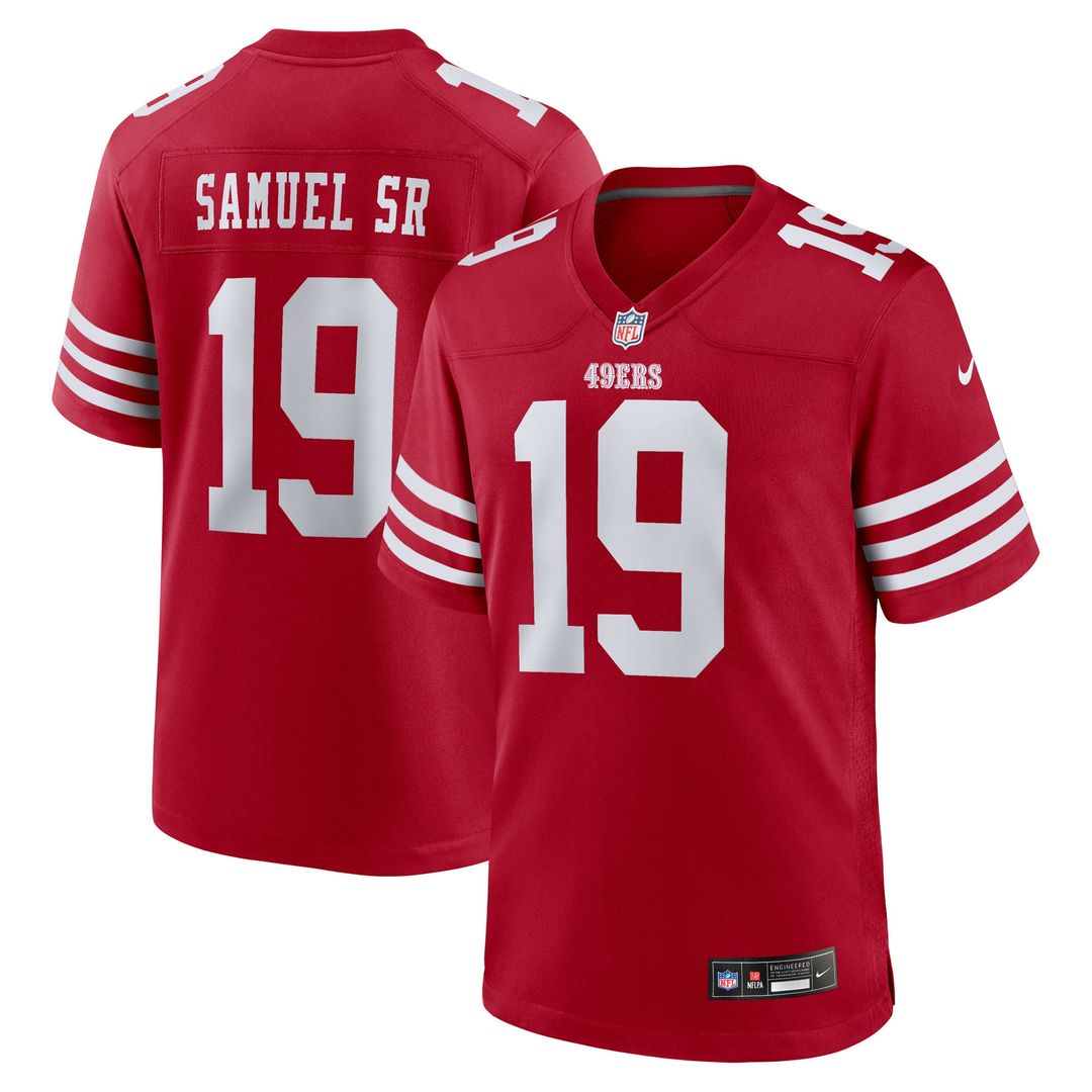 San Francisco 49ers Deebo Samuel Sr Scarlet Team Game Jersey