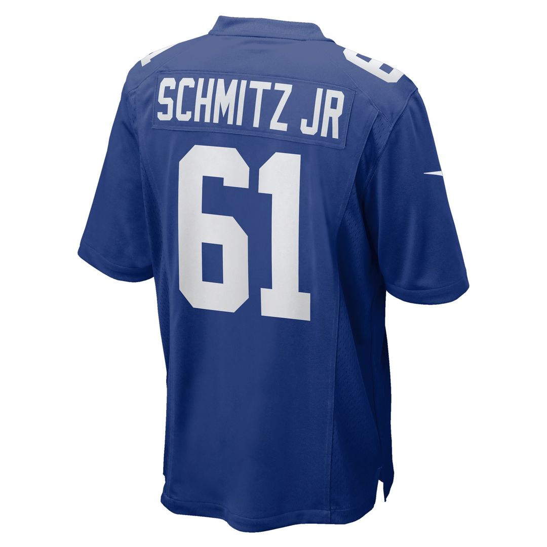 New York Giants John Michael Schmitz Jr. Royal Team Game Jersey