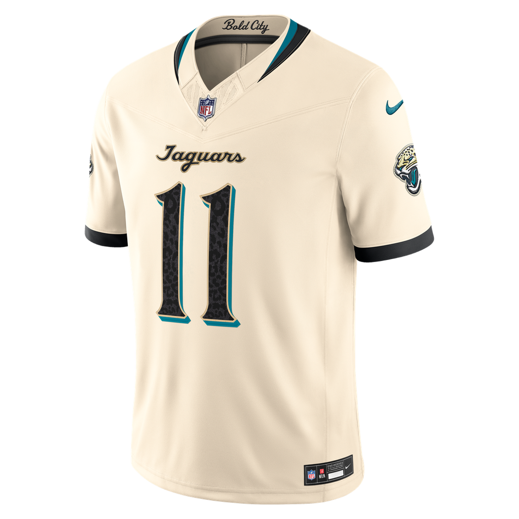 Jacksonville Jaguars Parker Washington Natural 2026 Rivalries Collection Stitched Limited Jersey