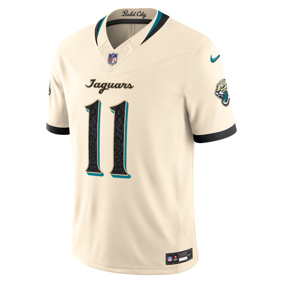 Jacksonville Jaguars Parker Washington Natural 2026 Rivalries Collection Stitched Limited Jersey