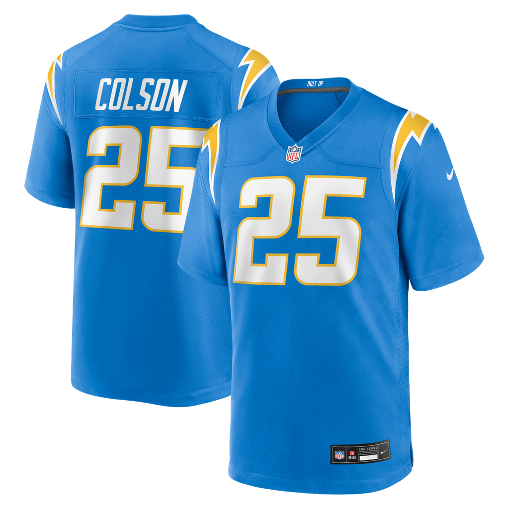 Los Angeles Chargers Junior Colson Powder Blue Team Game Jersey