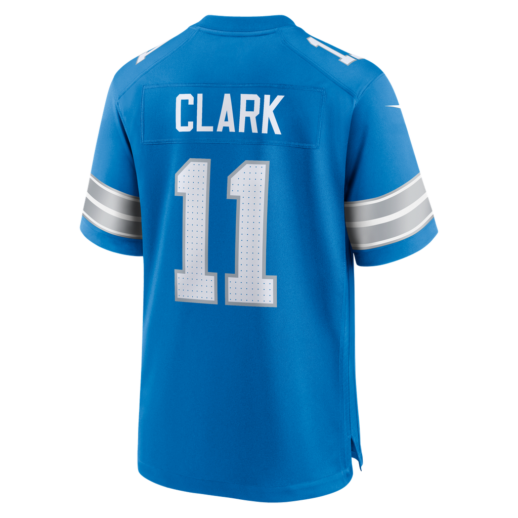 Detroit Lions Damone Clark Blue Team Game Jersey