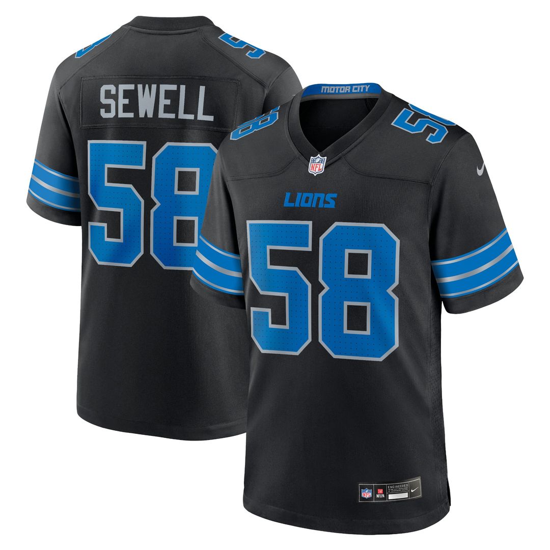 Detroit Lions Penei Sewell White Game Jersey