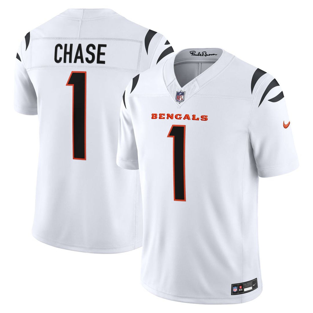 Cincinnati Bengals Ja'Marr Chase White Vapor F.U.S.E. Stitched Limited Jersey
