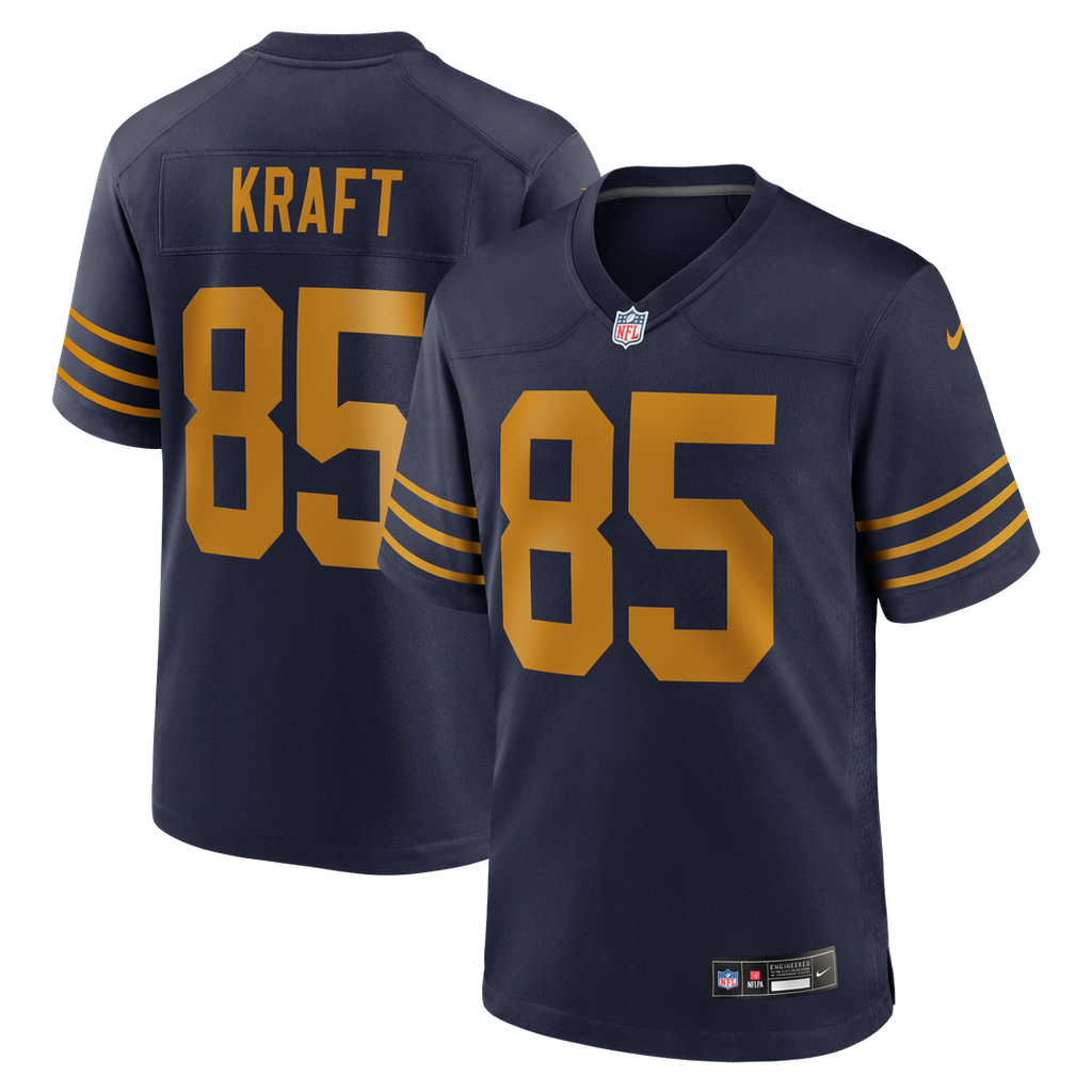 Green Bay Packers Tucker Kraft Navy Alternate Game Jersey