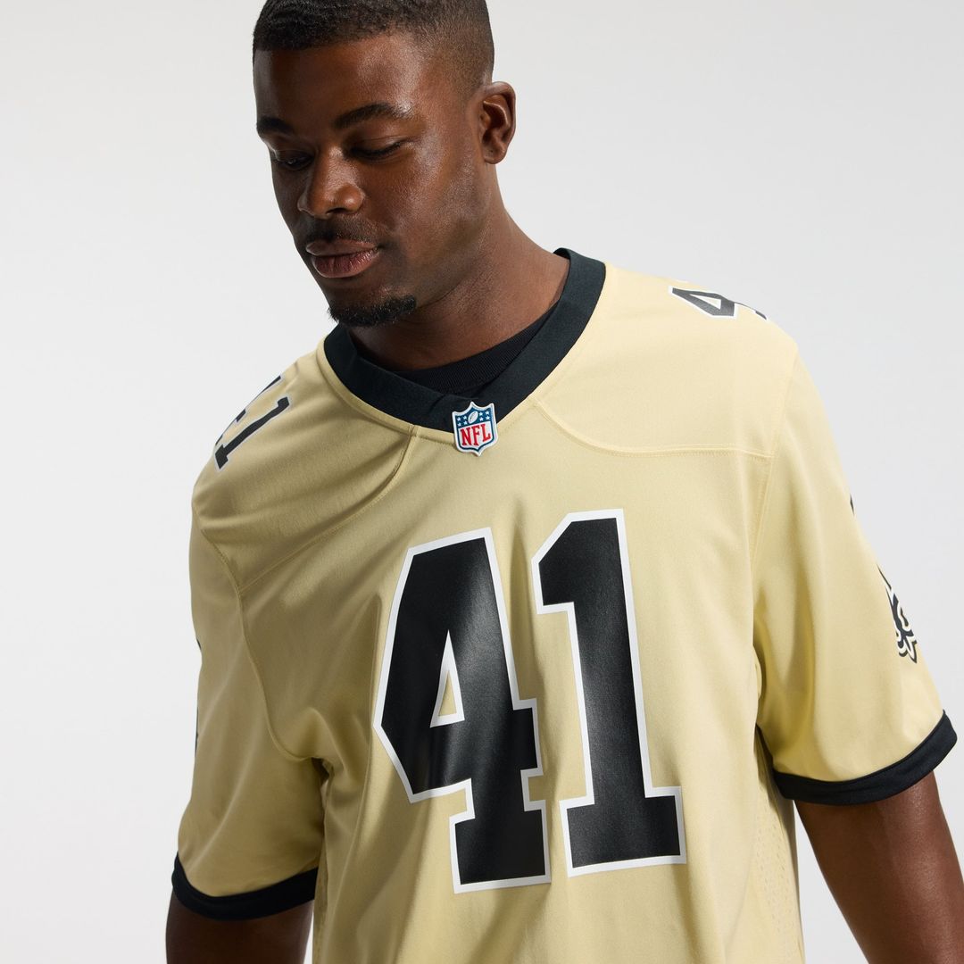 New Orleans Saints Alvin Kamara Gold Gameday Golds Alternate Game Player Jersey