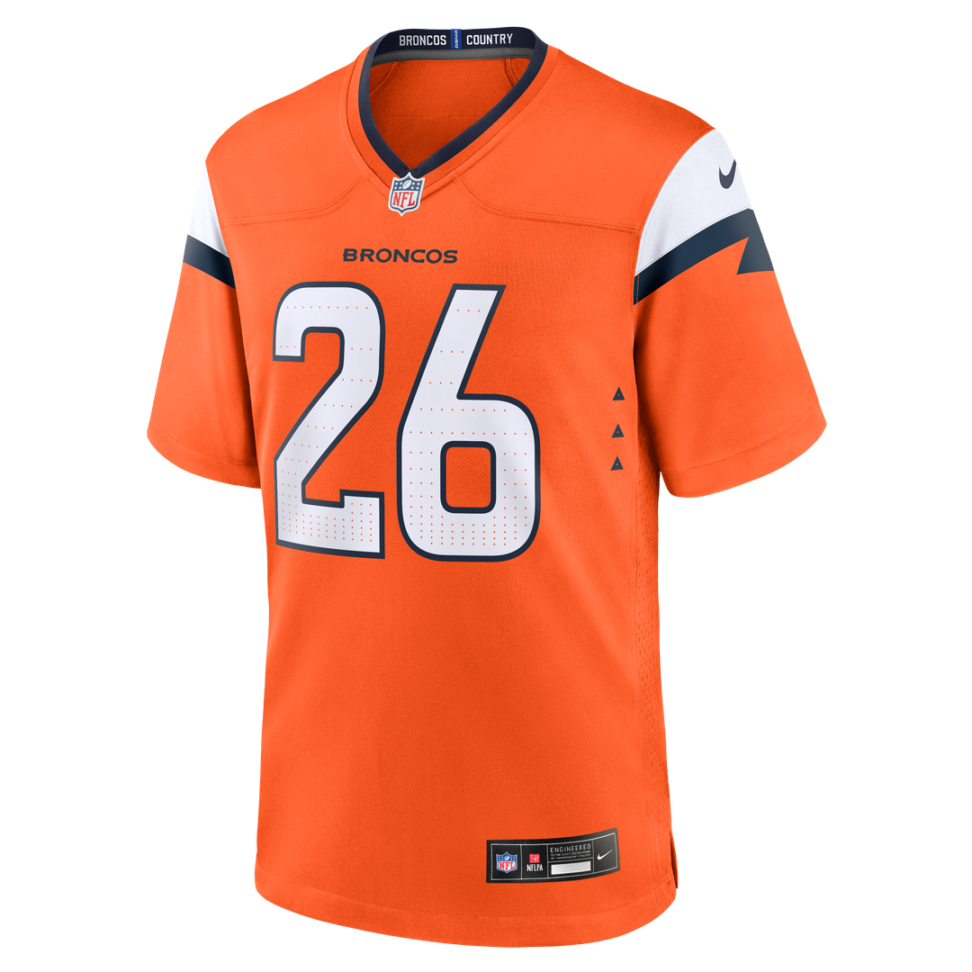Denver Broncos Devon Key Orange Team Game Jersey