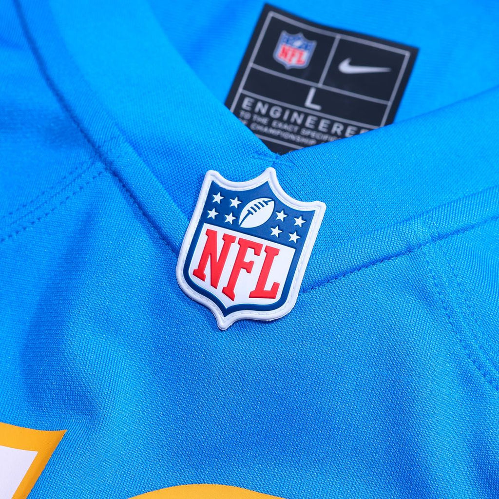Los Angeles Chargers Derius Davis Powder Blue Team Game Jersey