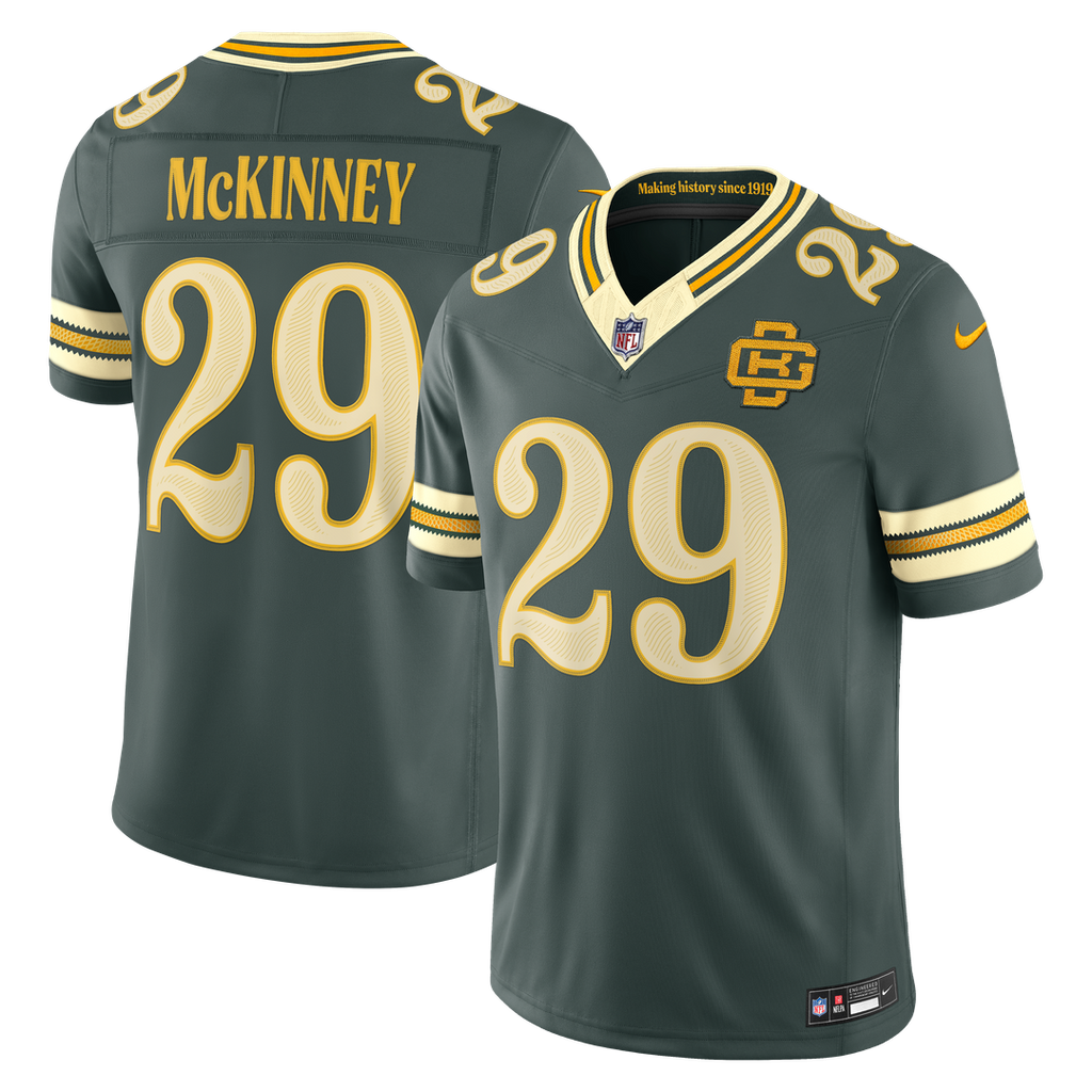 Green Bay Packers Xavier McKinney Green 2026 Rivalries Collection Stitched Limited Jersey