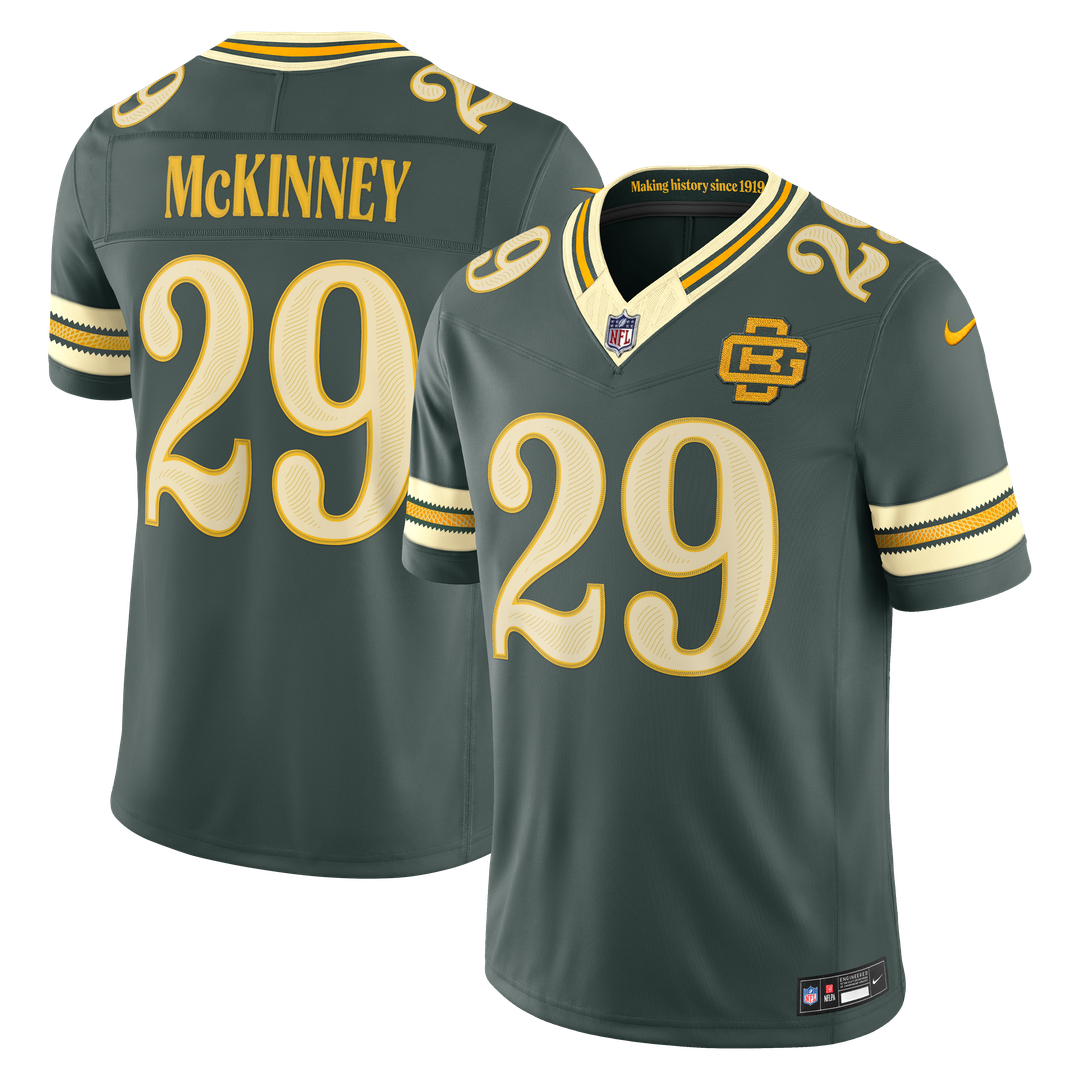 Green Bay Packers Xavier McKinney Green 2026 Rivalries Collection Stitched Limited Jersey