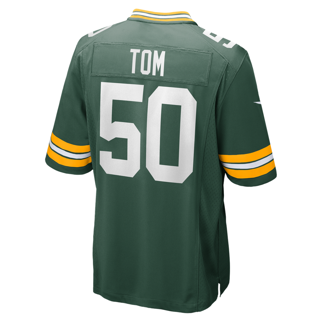 Green Bay Packers Zach Tom Green Game Player Jersey