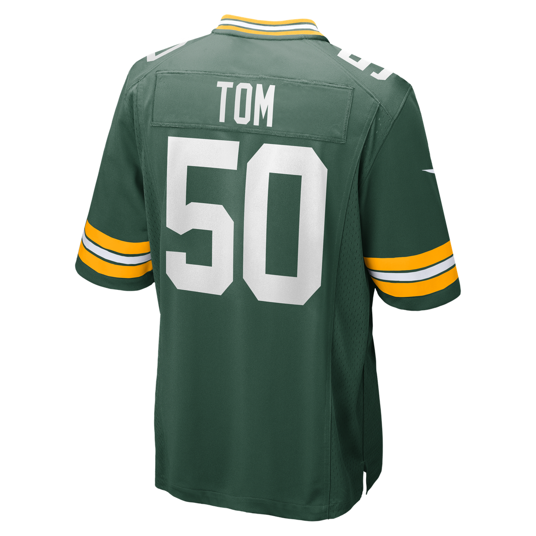 Green Bay Packers Zach Tom Green Game Player Jersey
