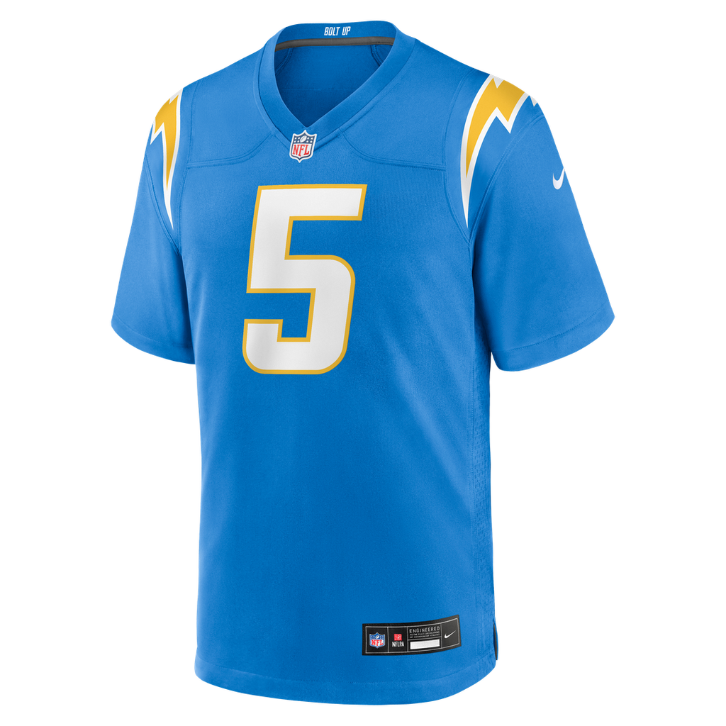 Los Angeles Chargers Trey Lance Powder Blue Team Game Jersey