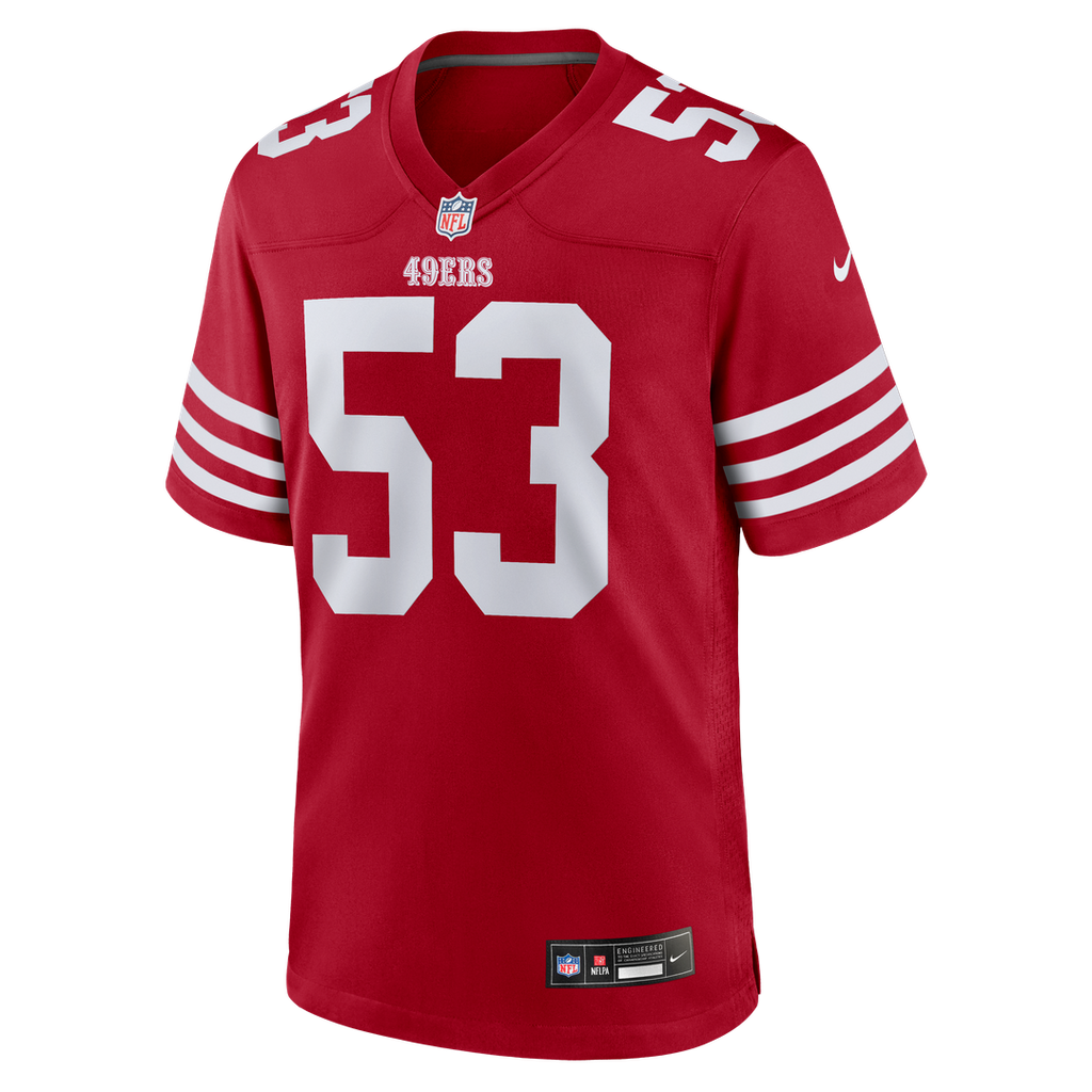 San Francisco 49ers Jaden Dugger III Scarlet Team Game Jersey