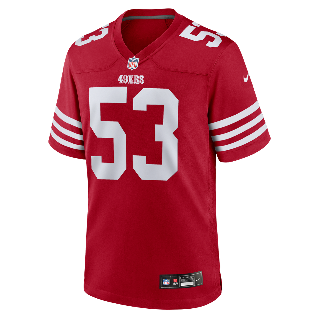 San Francisco 49ers Jaden Dugger III Scarlet Team Game Jersey