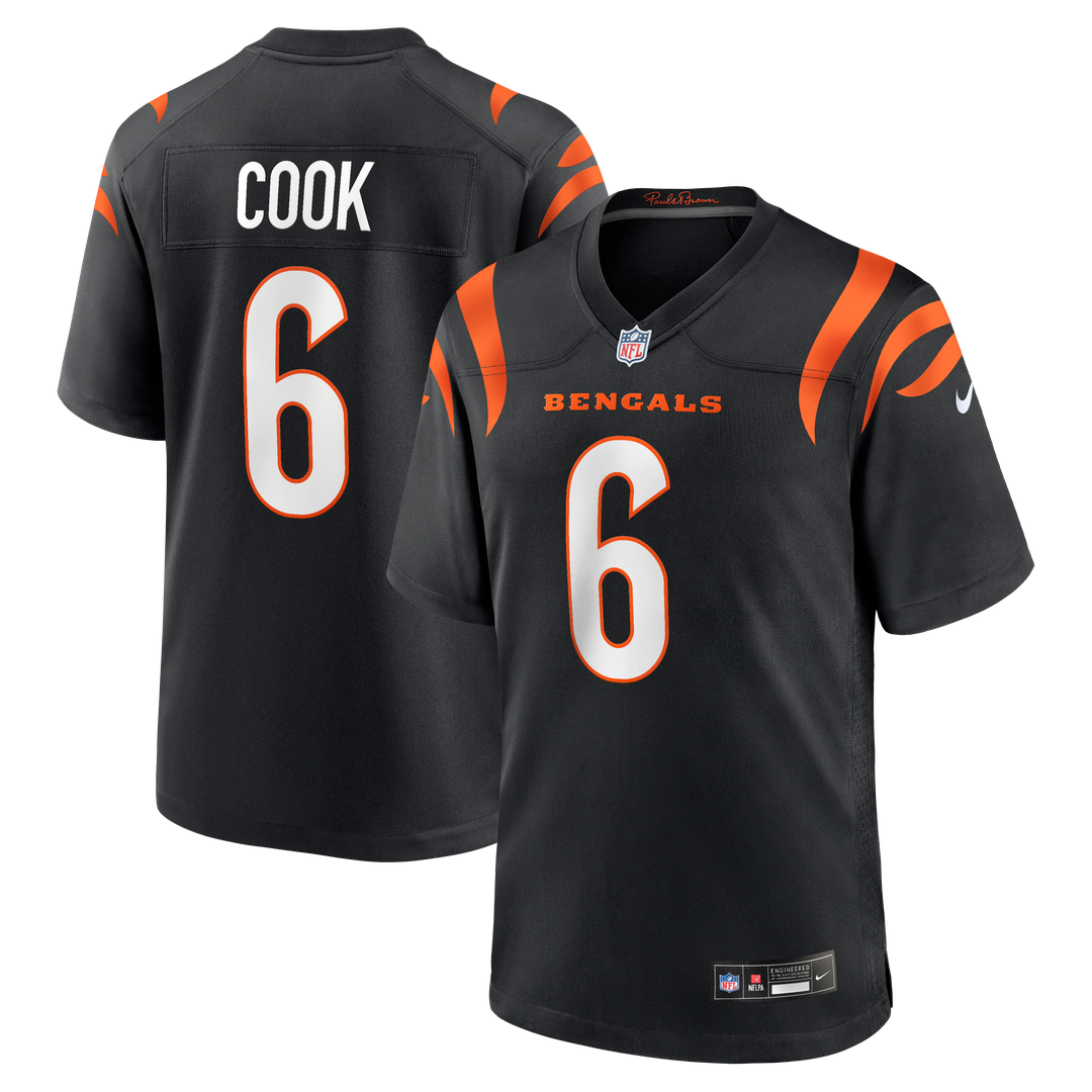 Cincinnati Bengals Bryan Cook Black Team Game Jersey