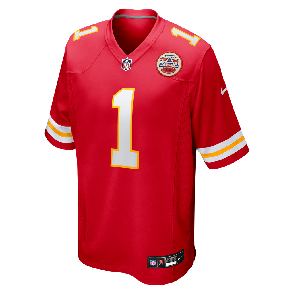 Kansas City Chiefs Number 1 Groom Red Game Jersey
