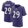 Baltimore Ravens Chandler Rivers Purple Team Game Jersey
