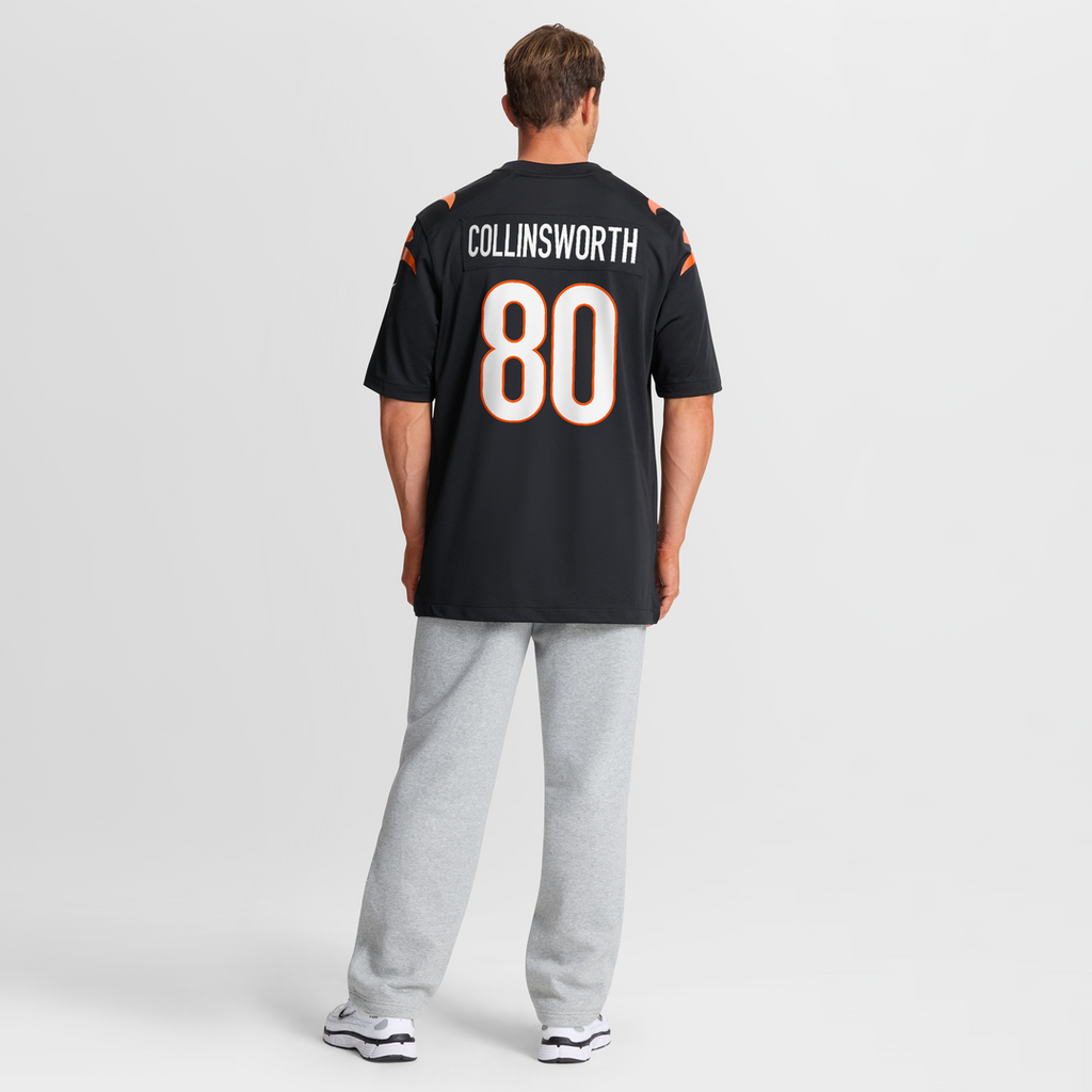 Cincinnati Bengals Cris Collinsworth Black Team Retired Player Game Jersey