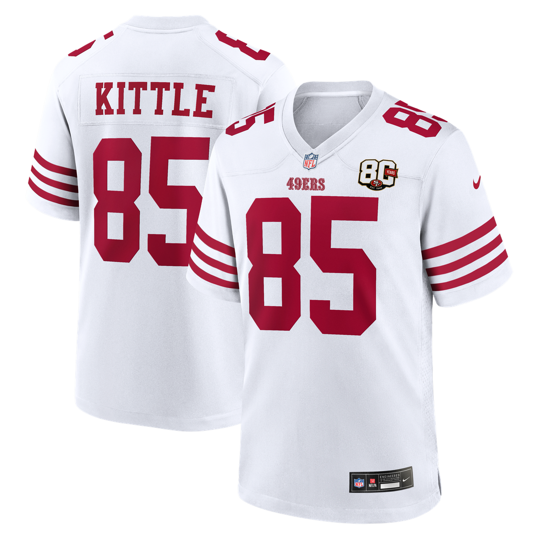 San Francisco 49ers George Kittle Scarlet 80th Anniversary Game Jersey