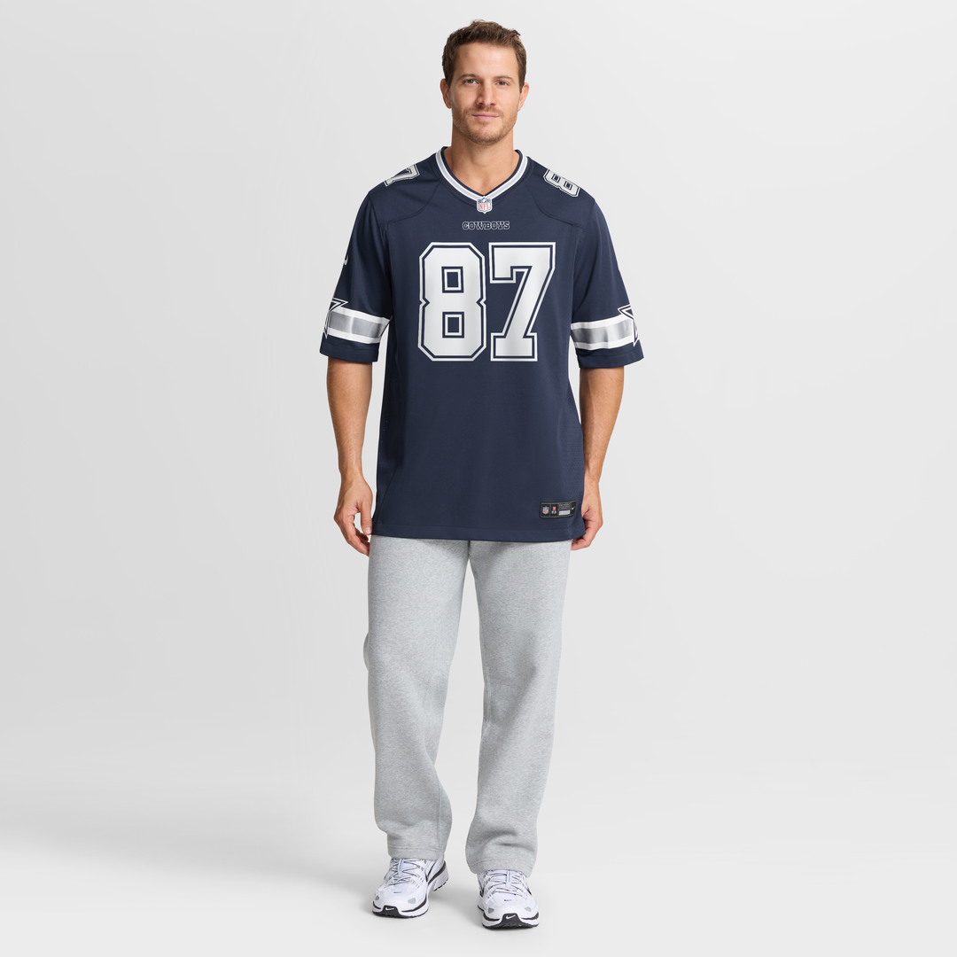 Dallas Cowboys Jake Ferguson Navy Team Game Jersey
