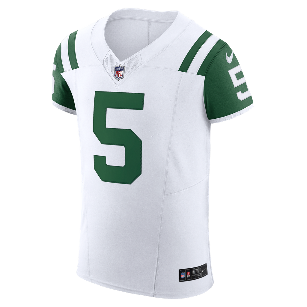 New York Jets Garrett Wilson White Classic Alternate Vapor F.U.S.E. Elite Jersey