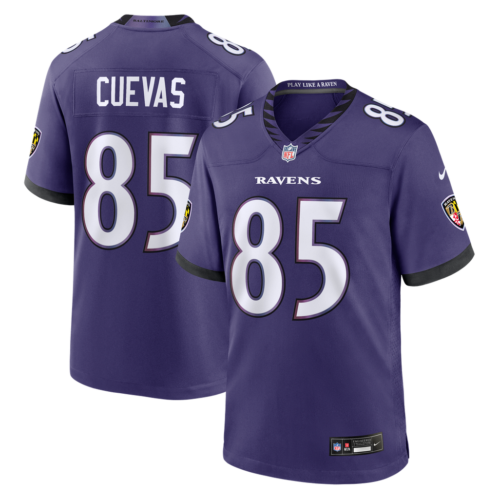 Baltimore Ravens Josh Cuevas Purple Team Game Jersey