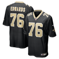 New Orleans Saints David Edwards Black Team Game Jersey
