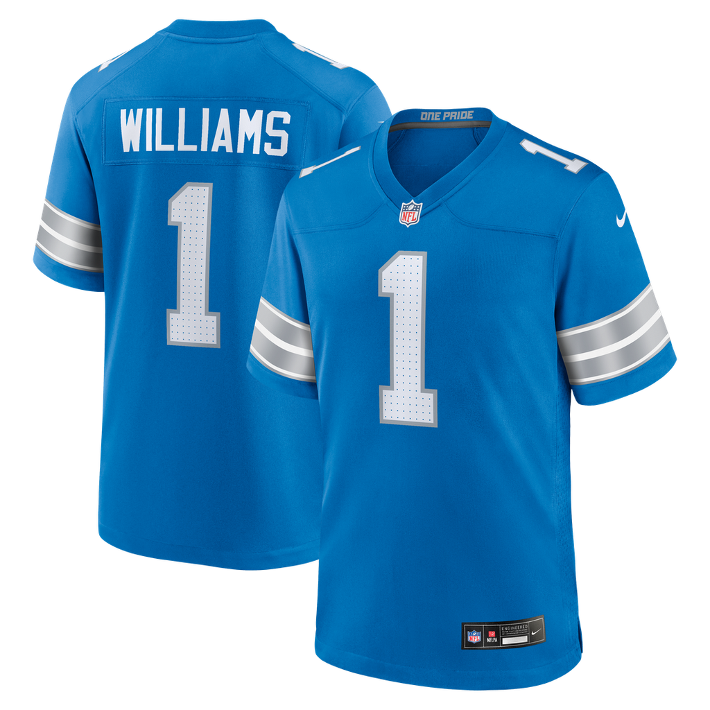 Detroit Lions Jameson Williams Blue Game Player Jersey