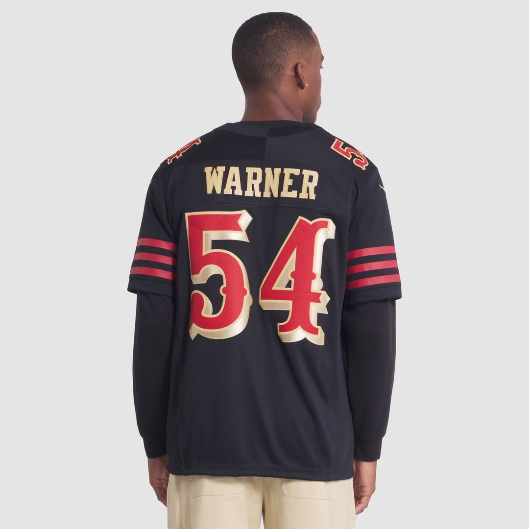 San Francisco 49ers Fred Warner Black Rivalries Collection Stitched Limited Jersey