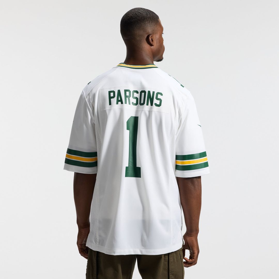 Green Bay Packers Micah Parsons White Game Player Jersey