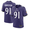 Baltimore Ravens Trey Hendrickson Purple Team Game Jersey