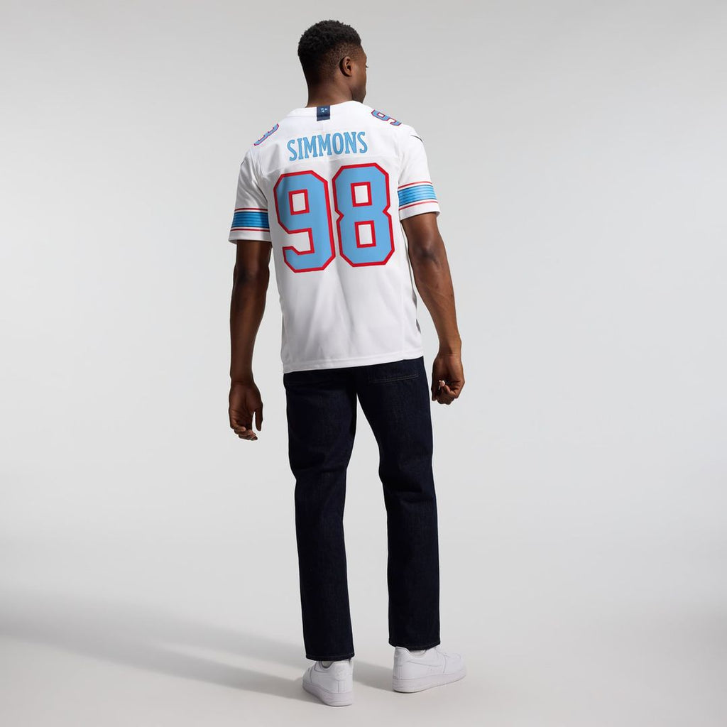 Tennessee Titans Jeffery Simmons White Vapor F.U.S.E. Stitched Limited Jersey