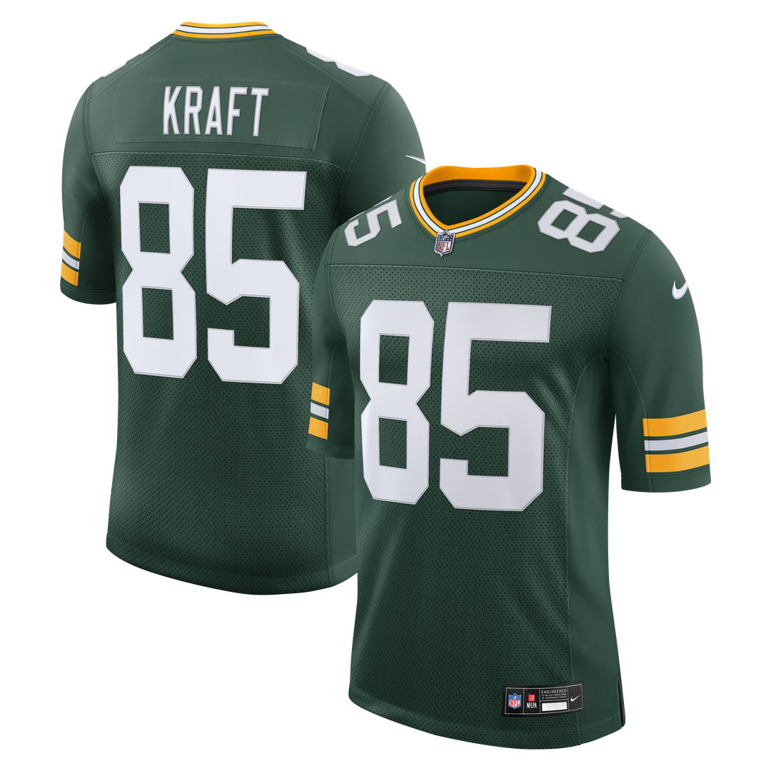 Green Bay Packers Tucker Kraft Green Vapor Untouchable Stitched Limited Jersey