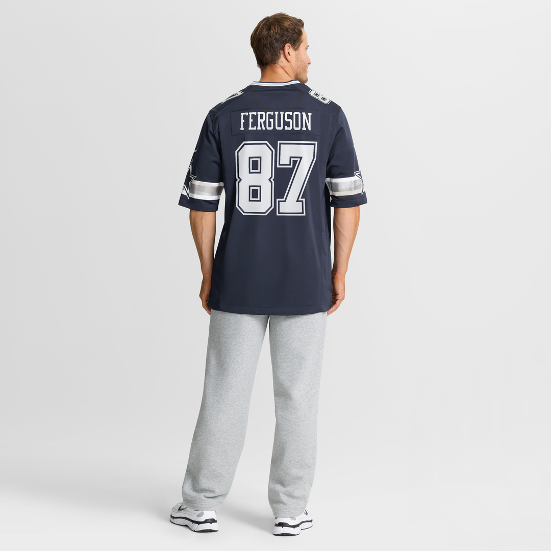 Dallas Cowboys Jake Ferguson Navy Team Game Jersey