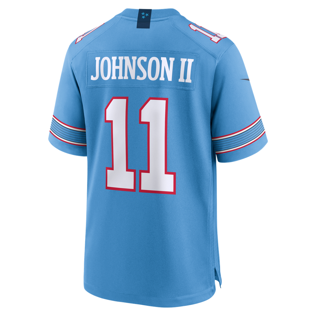 Tennessee Titans Jermaine Johnson II Light Blue Team Game Jersey