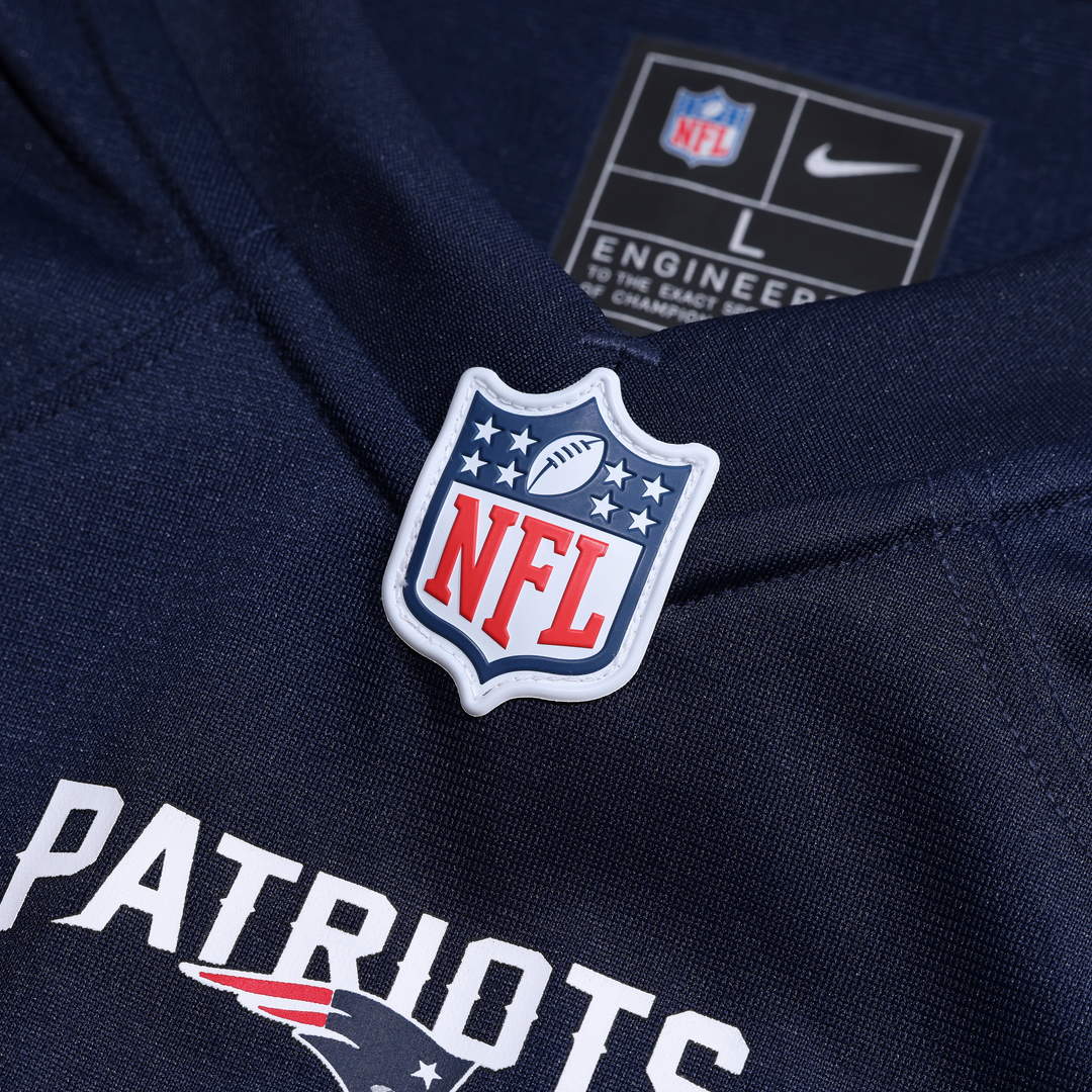 New England Patriots A.J. Brown Navy Team Game Jersey