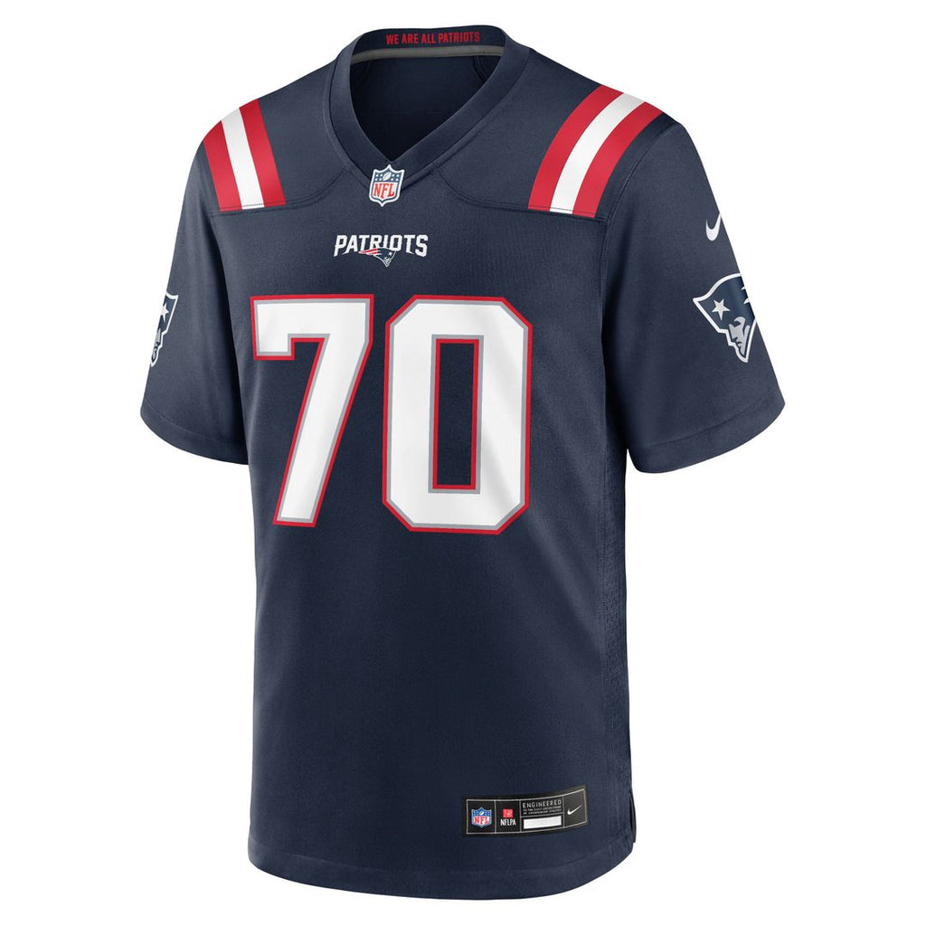 New England Patriots Greg Van Roten Navy Team Game Jersey