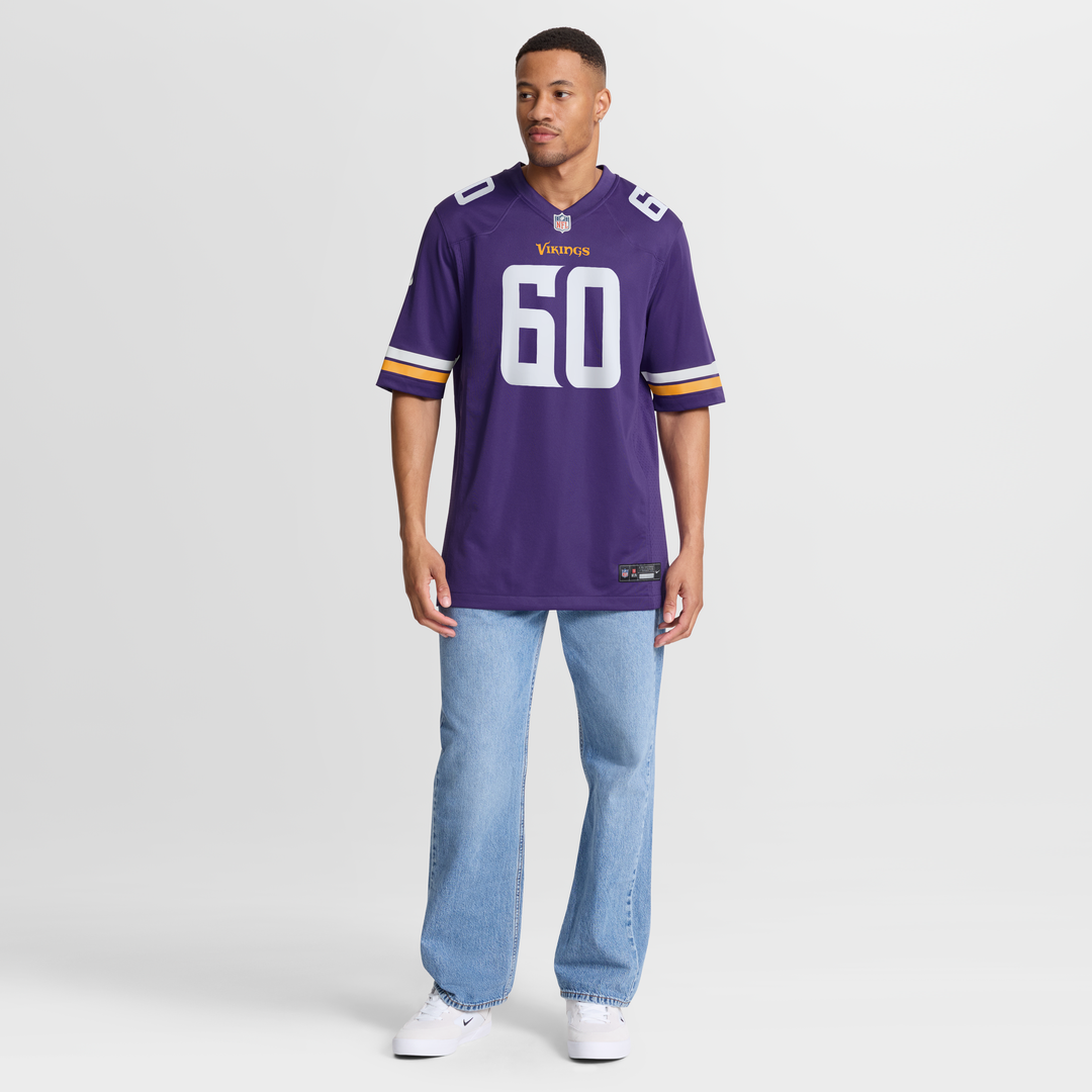 Minnesota Vikings Joe Huber Purple Team Game Jersey