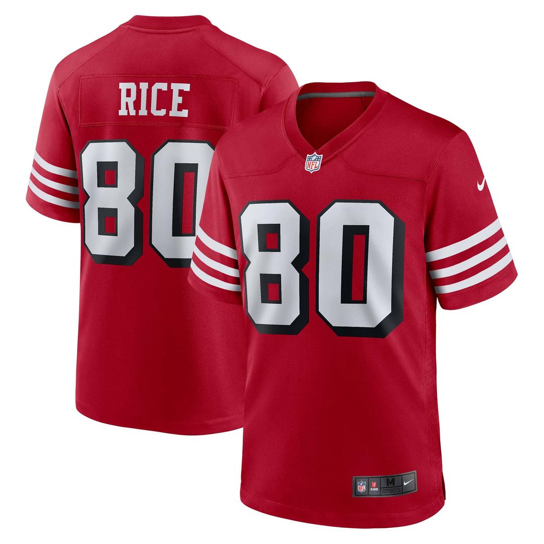 San Francisco 49ers Jerry Rice White Retired Player Game Jersey