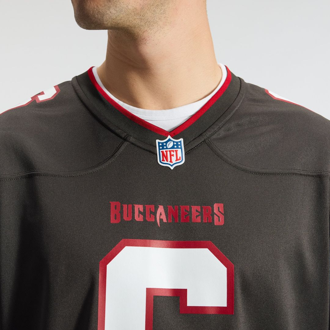 Tampa Bay Buccaneers Baker Mayfield Pewter Alternate Game Player Jersey