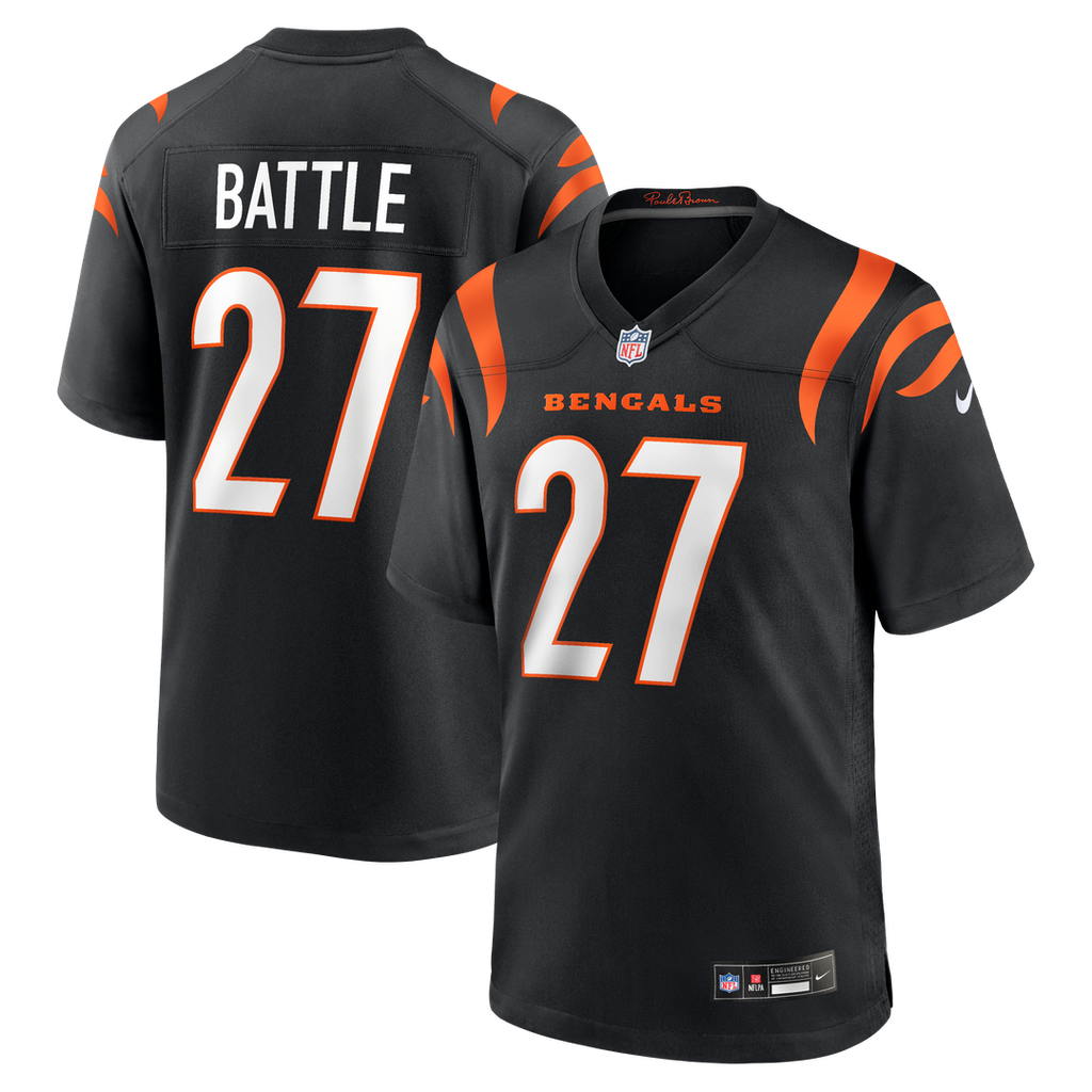 Cincinnati Bengals Jordan Battle Black Team Game Jersey