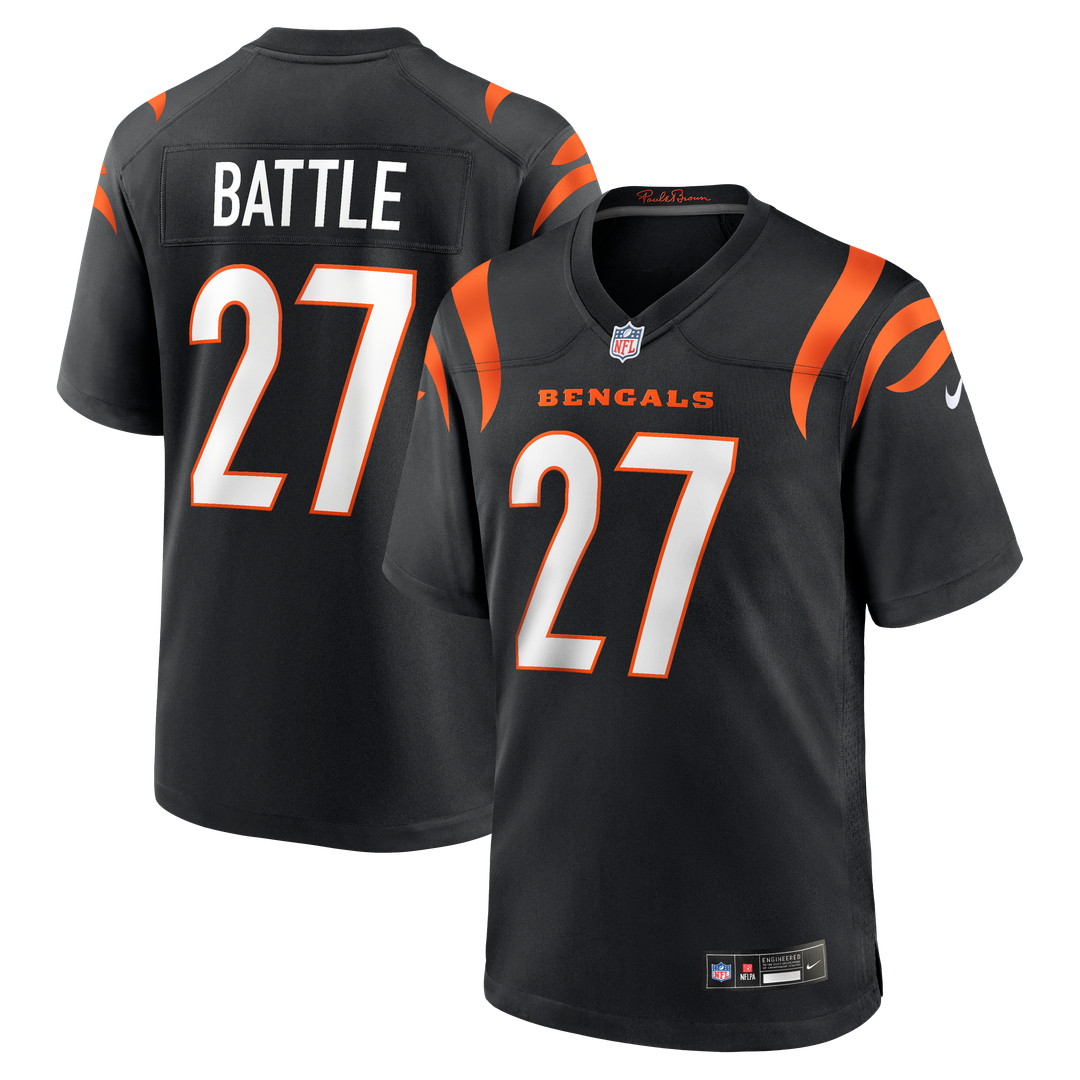 Cincinnati Bengals Jordan Battle Black Team Game Jersey