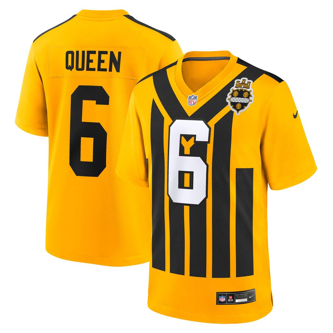 Pittsburgh Steelers Patrick Queen Black Game Player Jersey