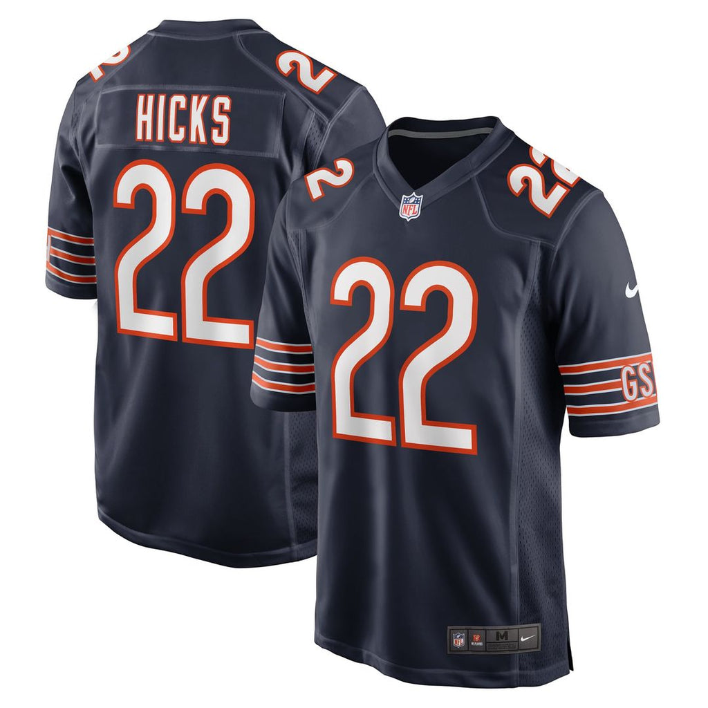 Chicago Bears Elijah Hicks Navy Team Game Jersey