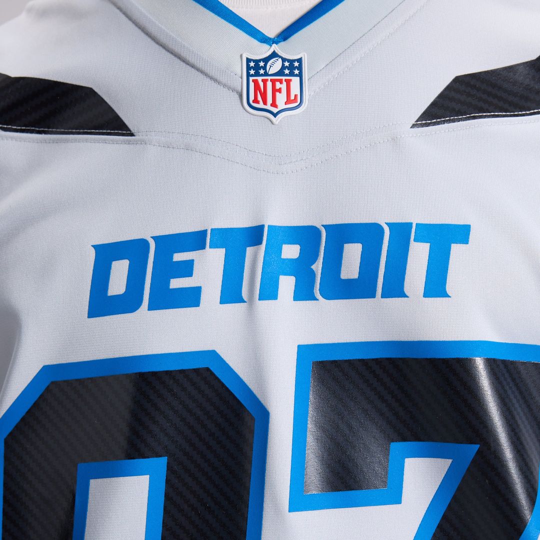 Detroit Lions Aidan Hutchinson Silver 2026 Rivalries Collection Game Jersey