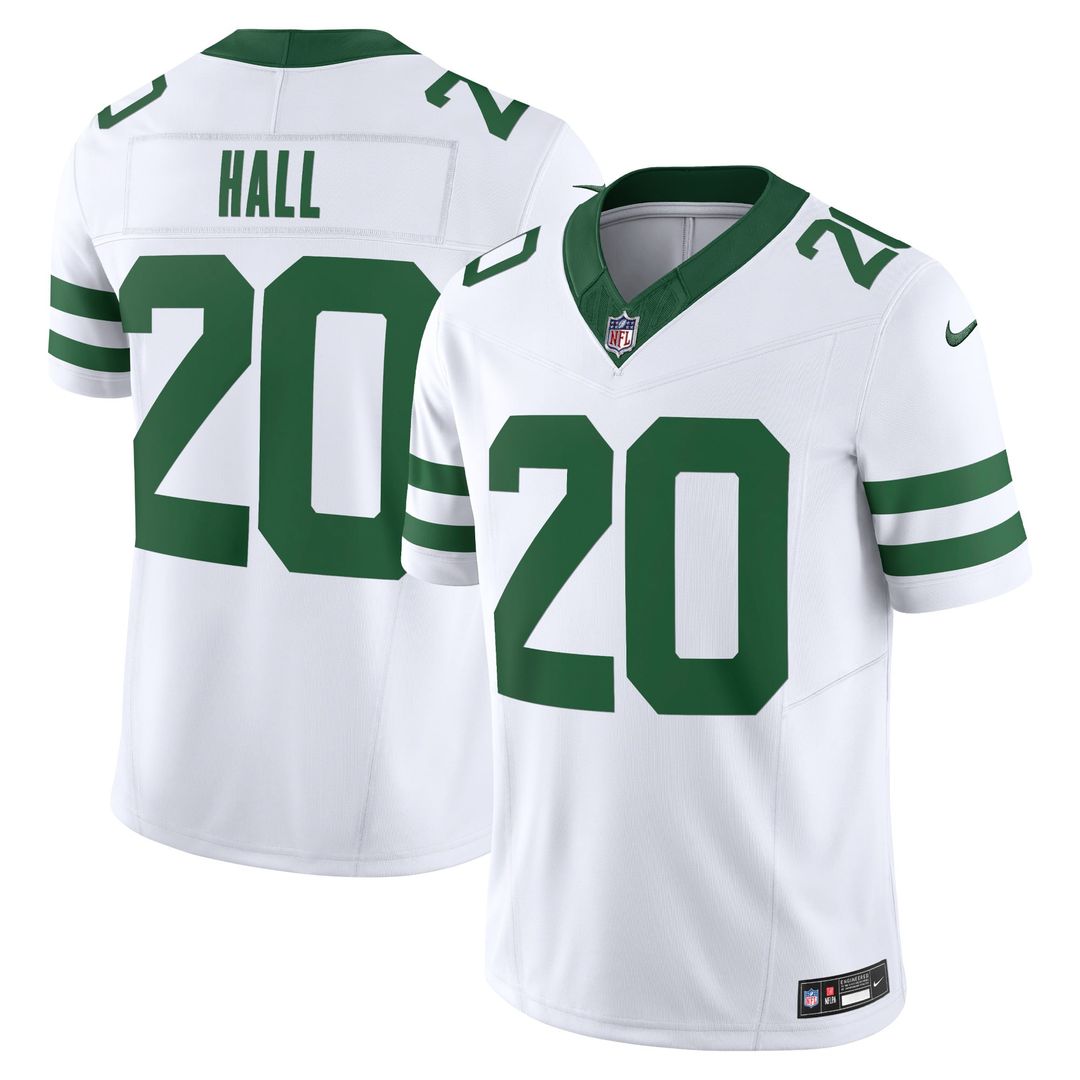 New York Jets Breece Hall Legacy White Vapor F.U.S.E. Limited Jersey