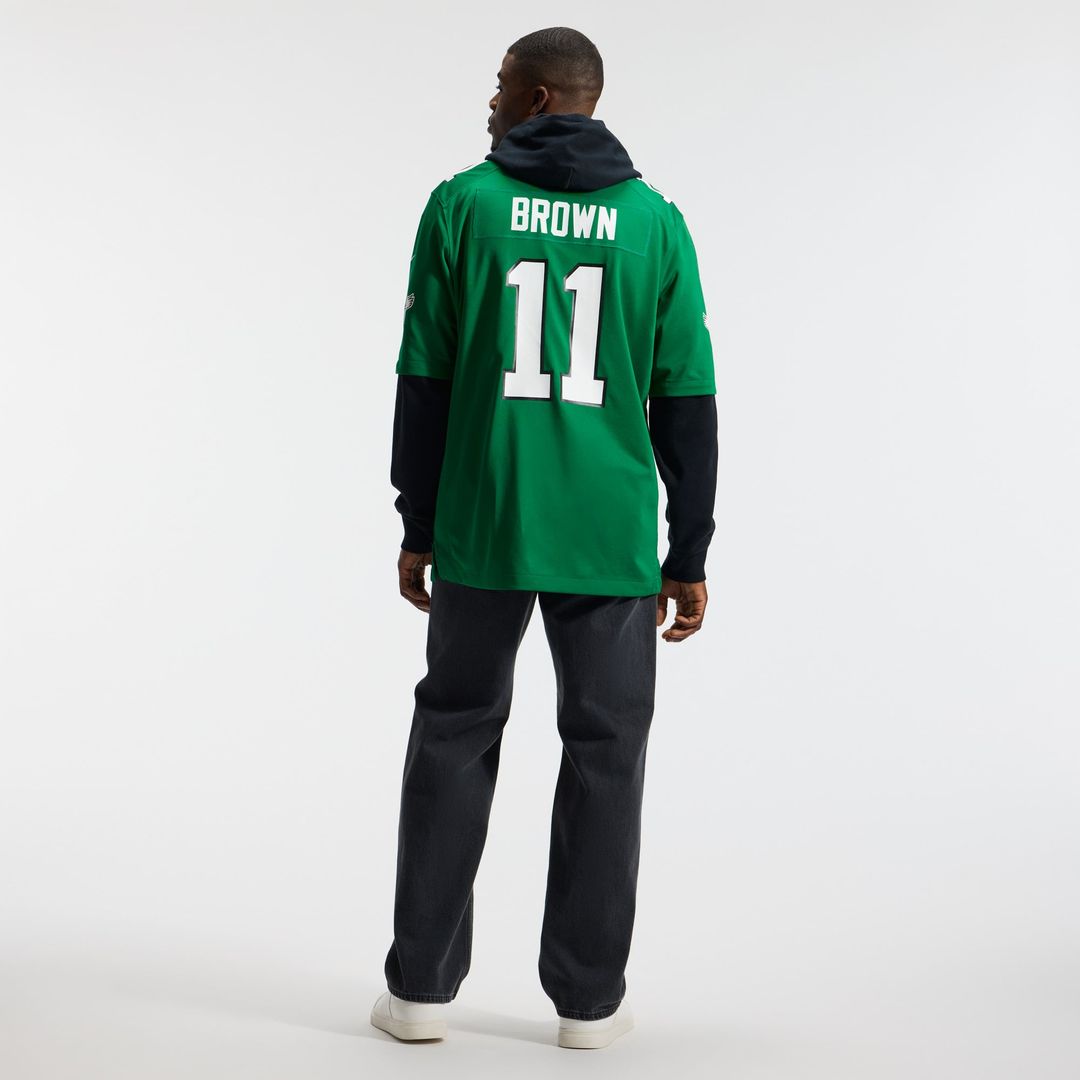 Philadelphia Eagles A.J. Brown Midnight Green Team Game Jersey