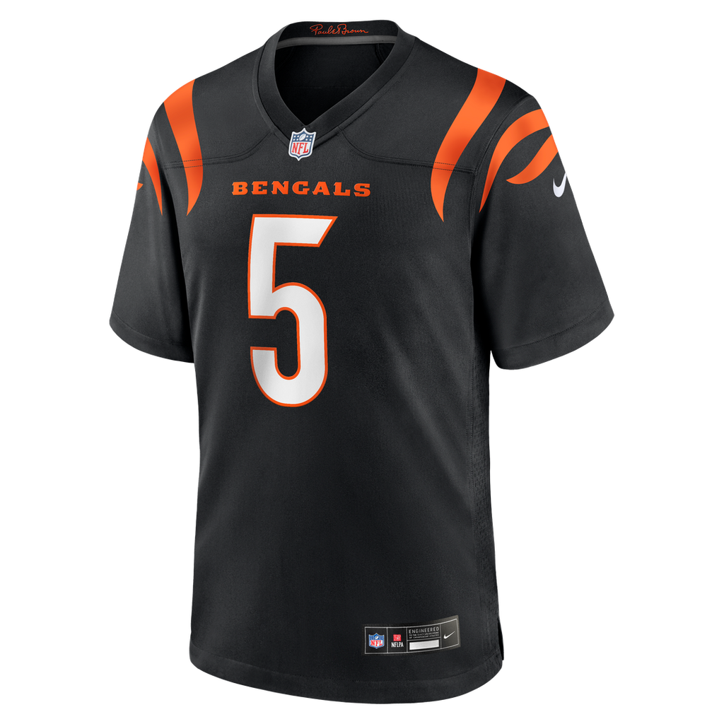 Cincinnati Bengals Tee Higgins Black Game Player Jersey